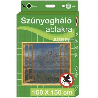 Szúnyogháló 150 x 150 ablak fekete